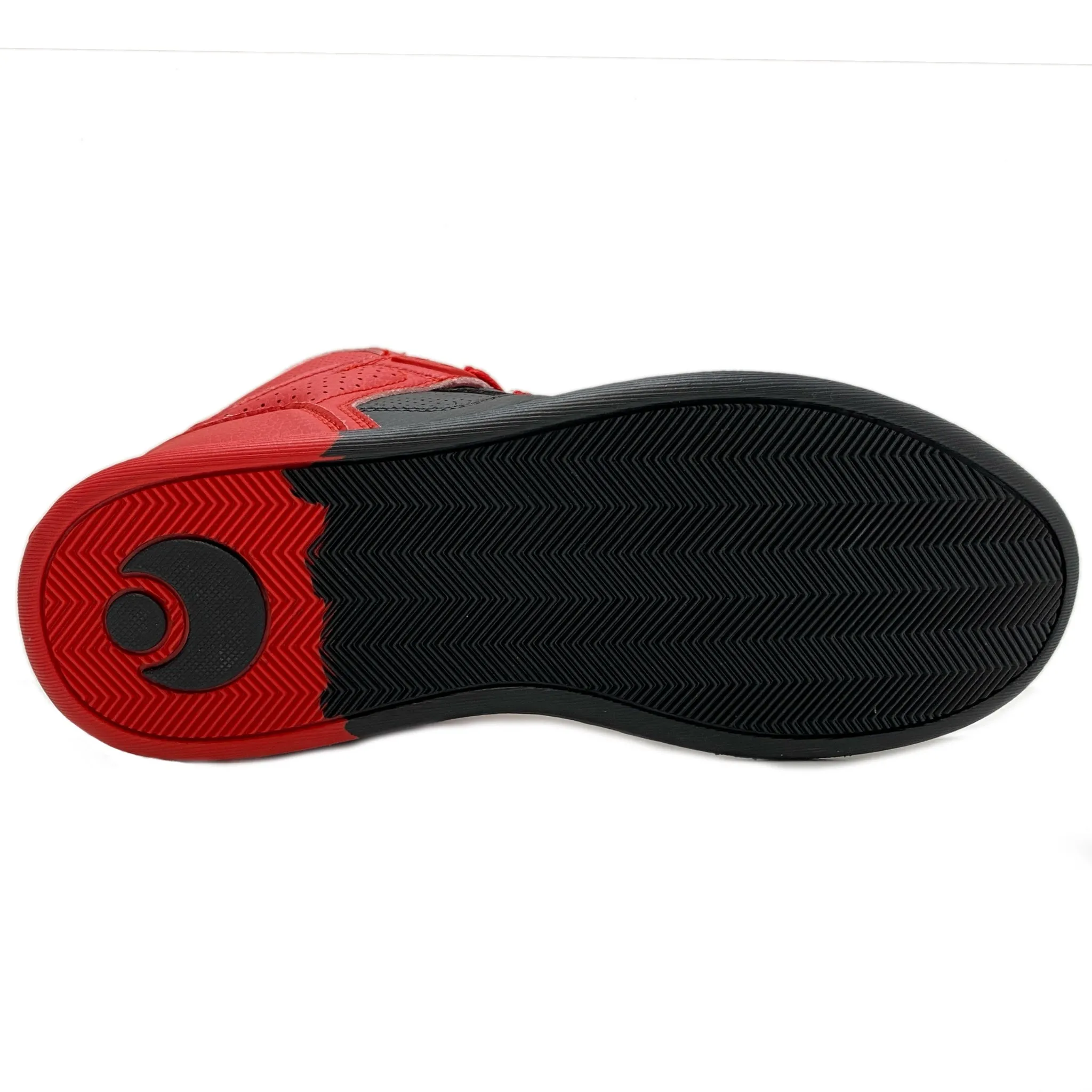 OSIRIS SHOES NYC 83 CLK BLACK RED DIP TRAINERS