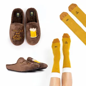 Pack Calcetín "Eres la caña"   Slippers Keep Calm and Drink Beer