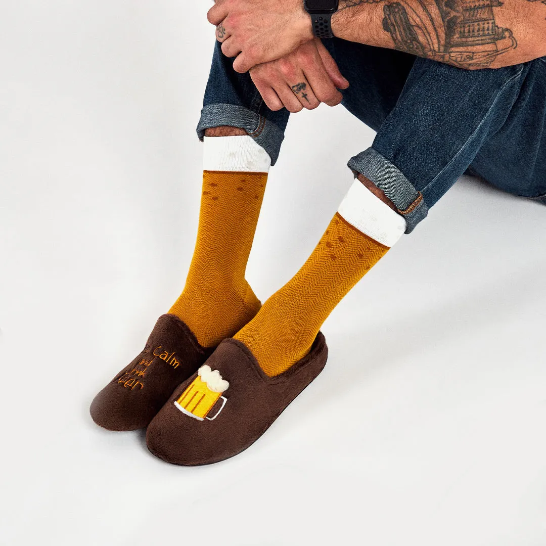 Pack Calcetín "Eres la caña"   Slippers Keep Calm and Drink Beer