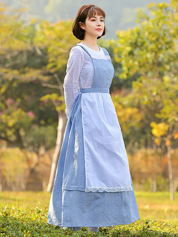 Parent-child Lace Lolita OP Dress Blue Long Sleeves Lolita One Piece Dresses