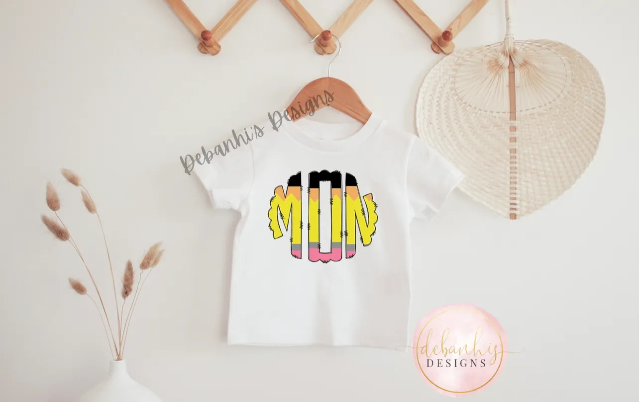 Pencil monogram Tshirt