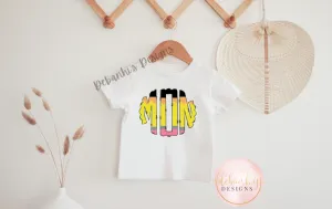 Pencil monogram Tshirt
