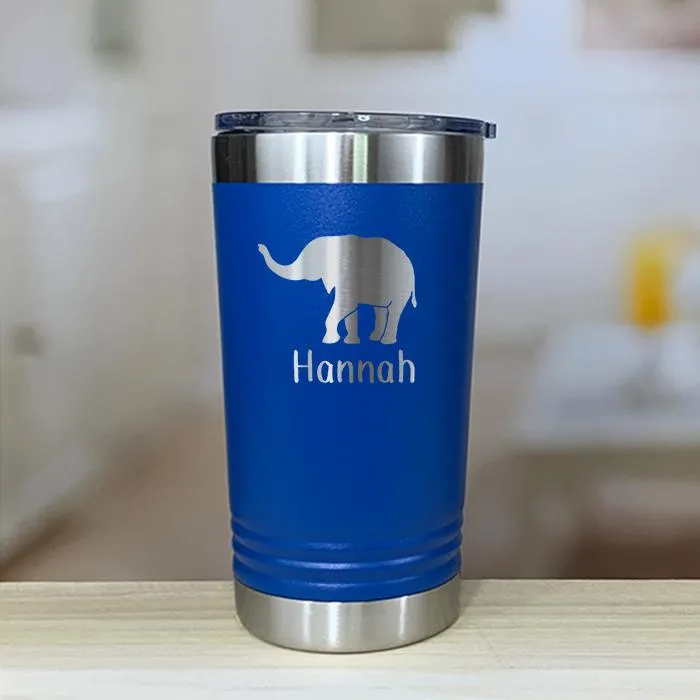 Personalized Elephant Kids Engraved Tumbler