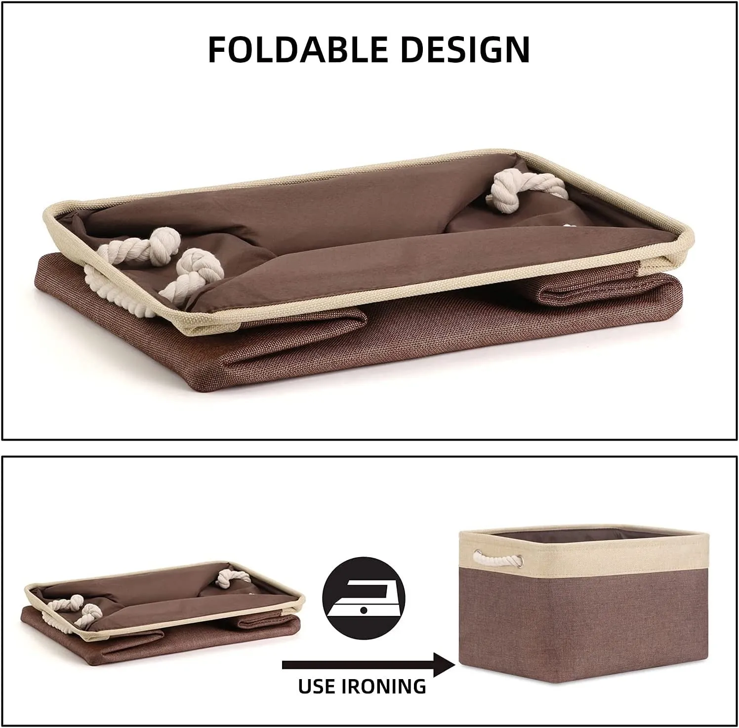 Personalized Foldable Pet Toy Storage Basket