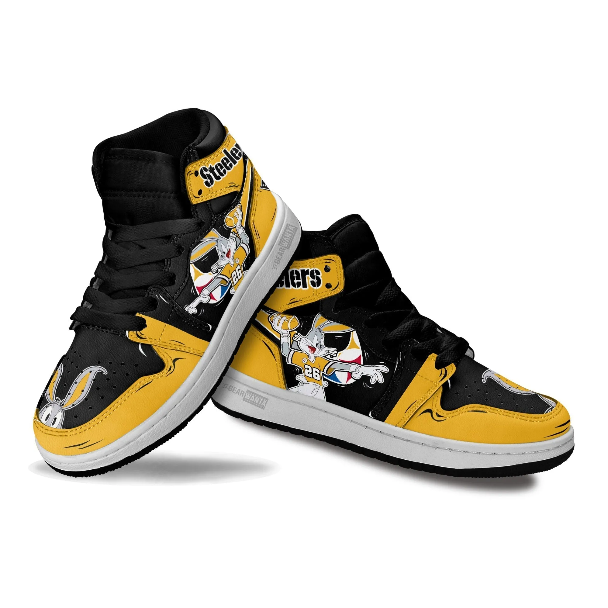 Pittsburgh Steelers Kid J1s Sneakers Custom