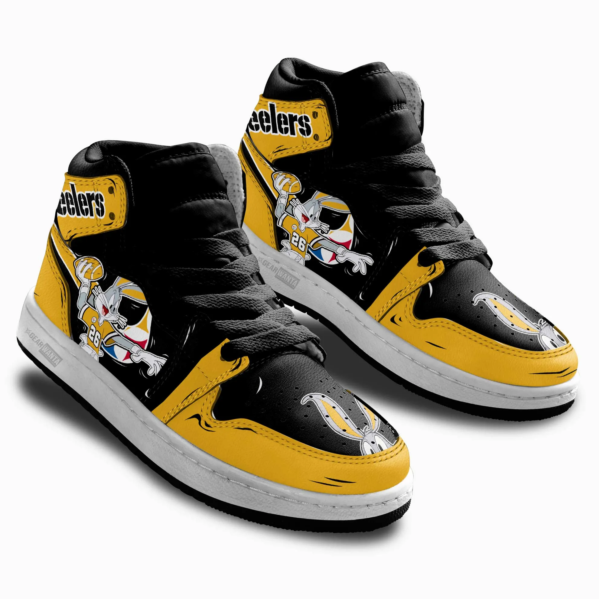 Pittsburgh Steelers Kid J1s Sneakers Custom