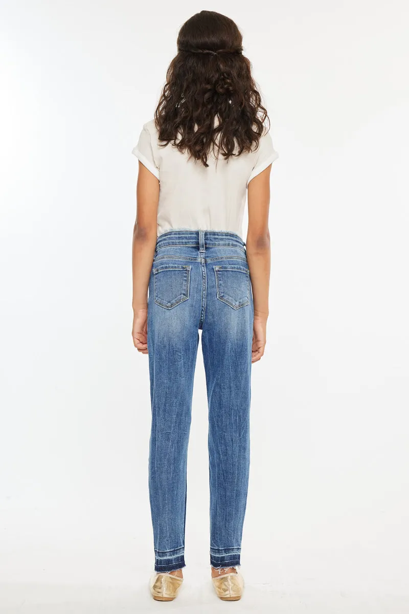 Pomey High Rise Ankle Skinny Kid Jeans