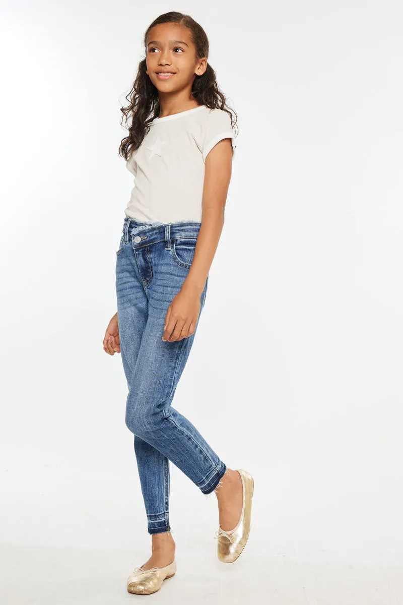 Pomey High Rise Ankle Skinny Kid Jeans