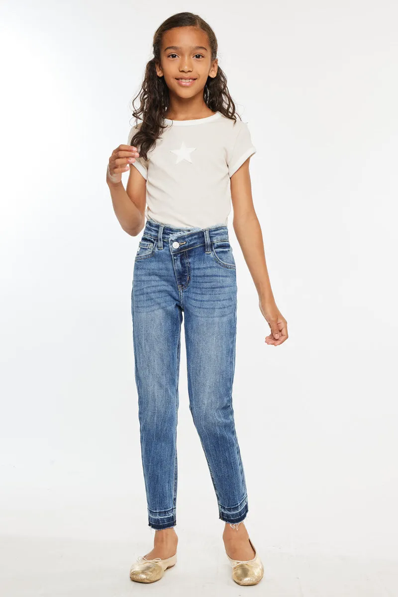 Pomey High Rise Ankle Skinny Kid Jeans