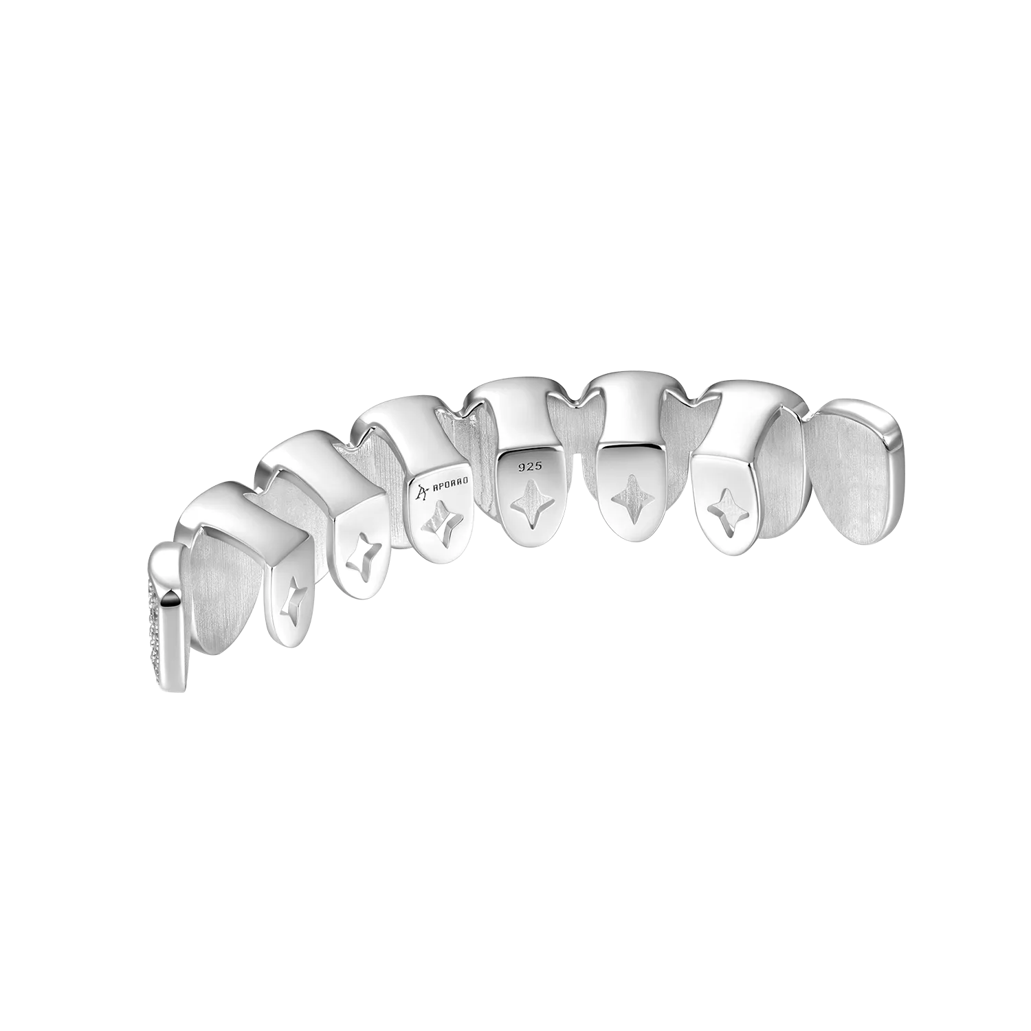 Pre-made Yellow White Irregular Shape Diamond Grillz