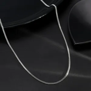 Pure Silver Chain - Bold Curb Silver Chain for Men