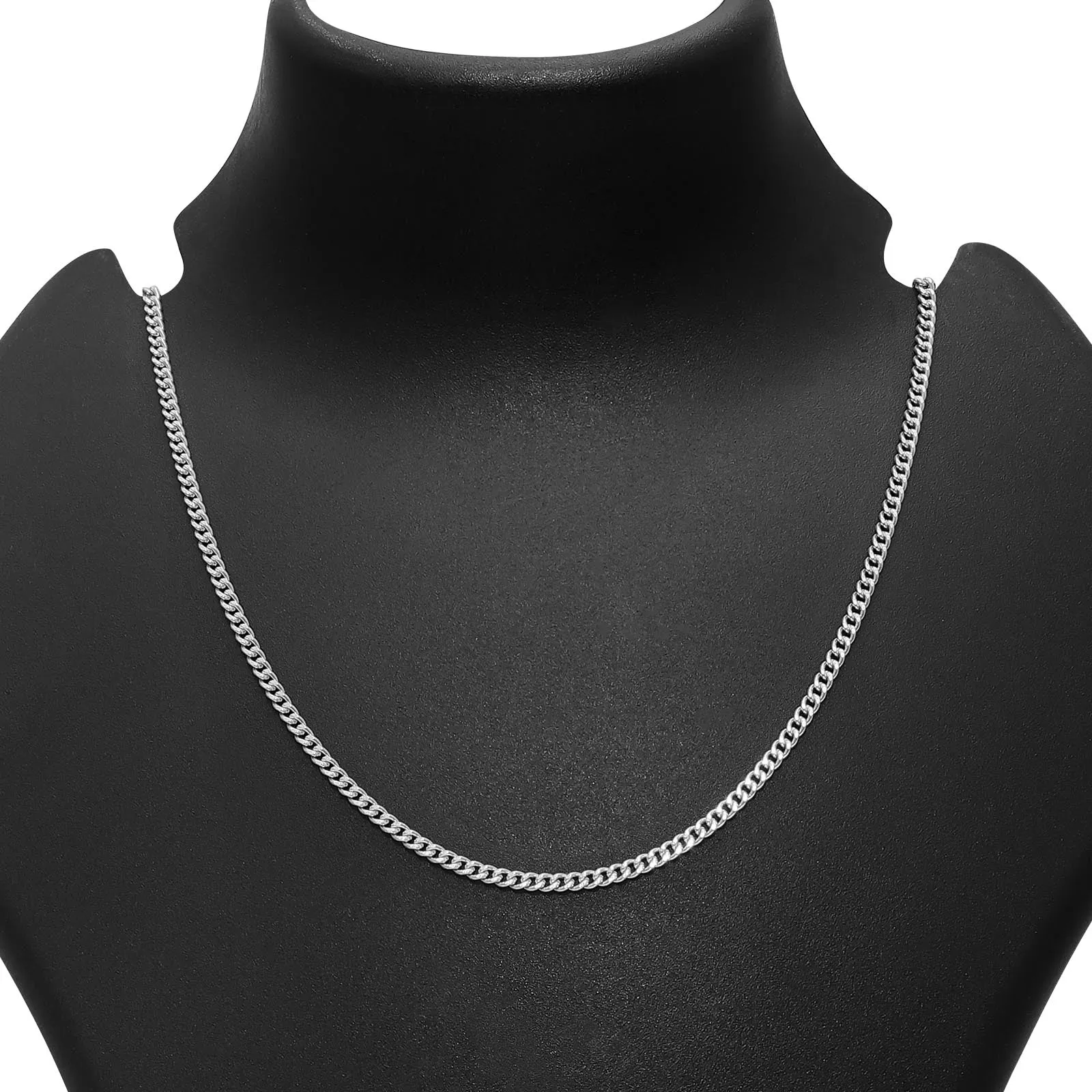 Pure Silver Chain - Bold Curb Silver Chain for Men