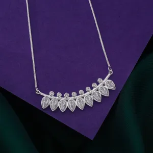 Pure Silver Necklace - Whispers of White CZ Forest