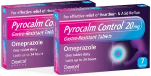 Pyrocalm Control 20mg tablets (relieve stomach pain, stomach pain, reduce gastric acid, reflux gastritis, indigestion) 20 mg tablets