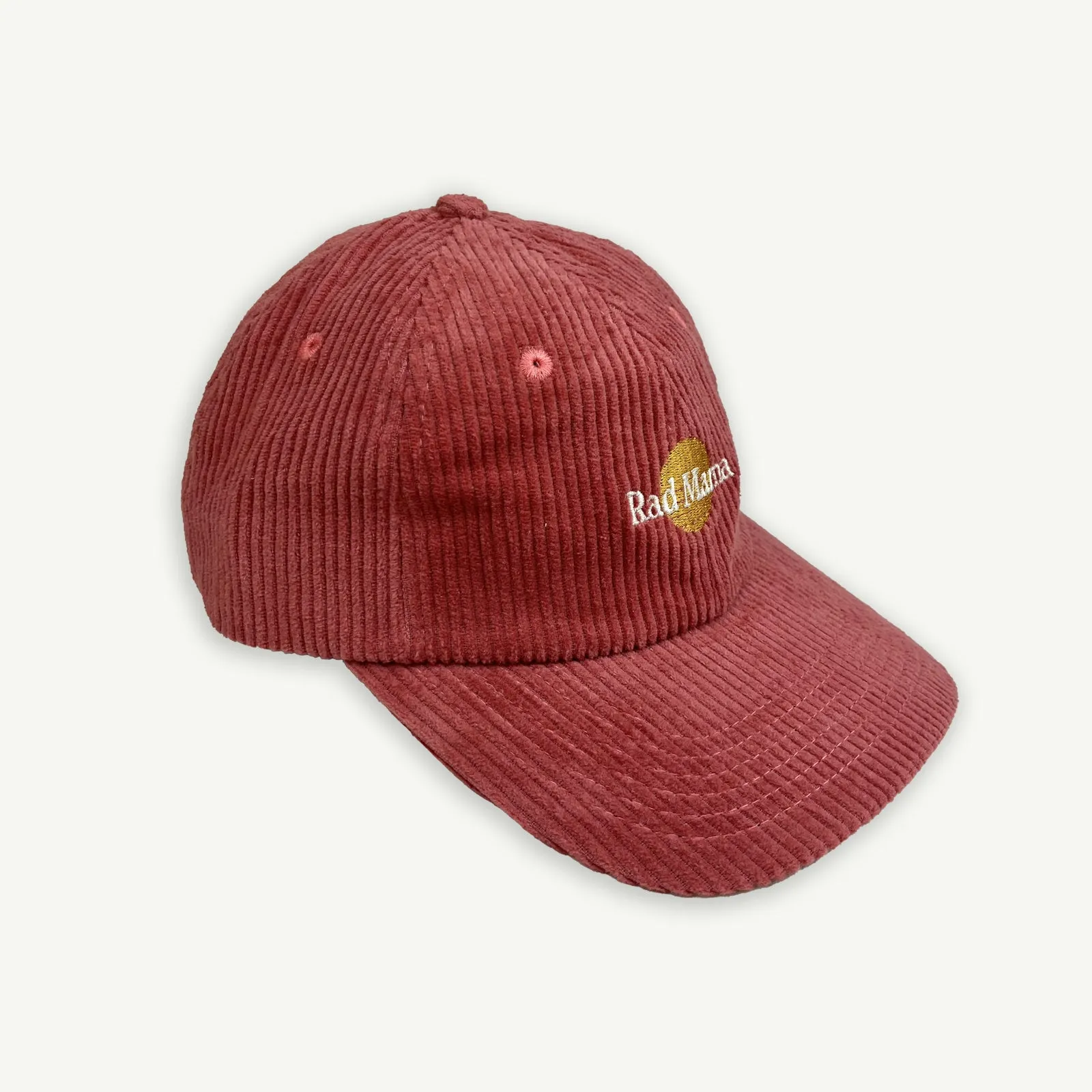 Rad Mama and Rad Kid Cord Cap Bundle - Eco Red