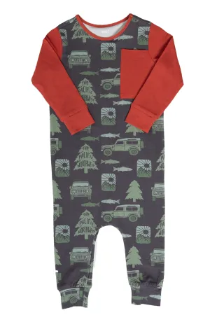 RAGS Long Sleeve Romper - Pacific NW