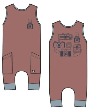 Rags Tank Capri Hip Pocket Rag Romper: Cameras
