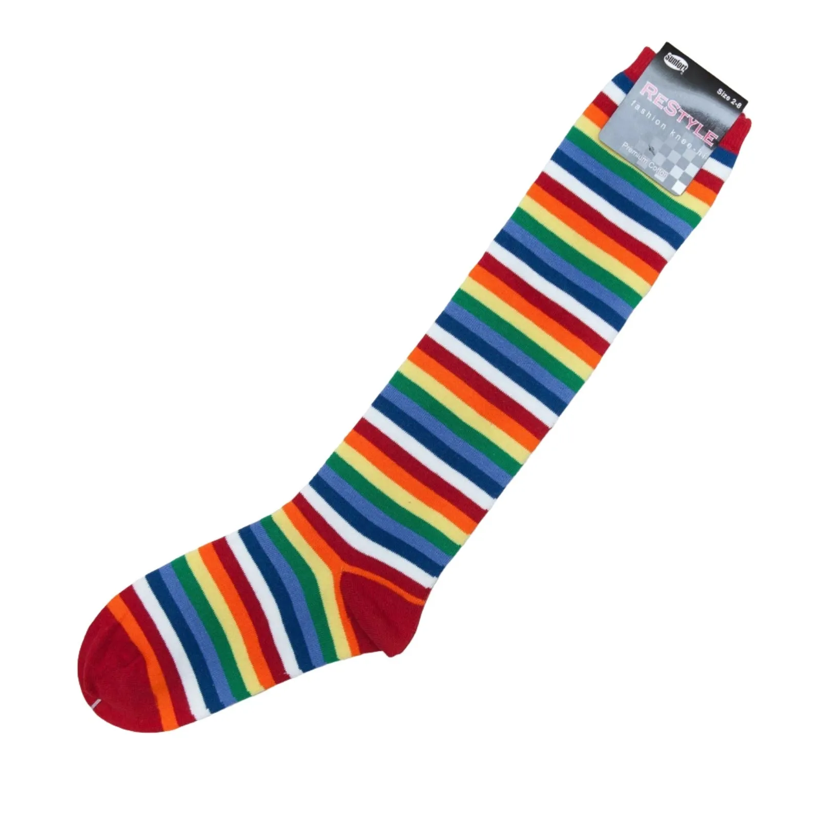 Rainbow Striped Knee High Socks for Kids and Women