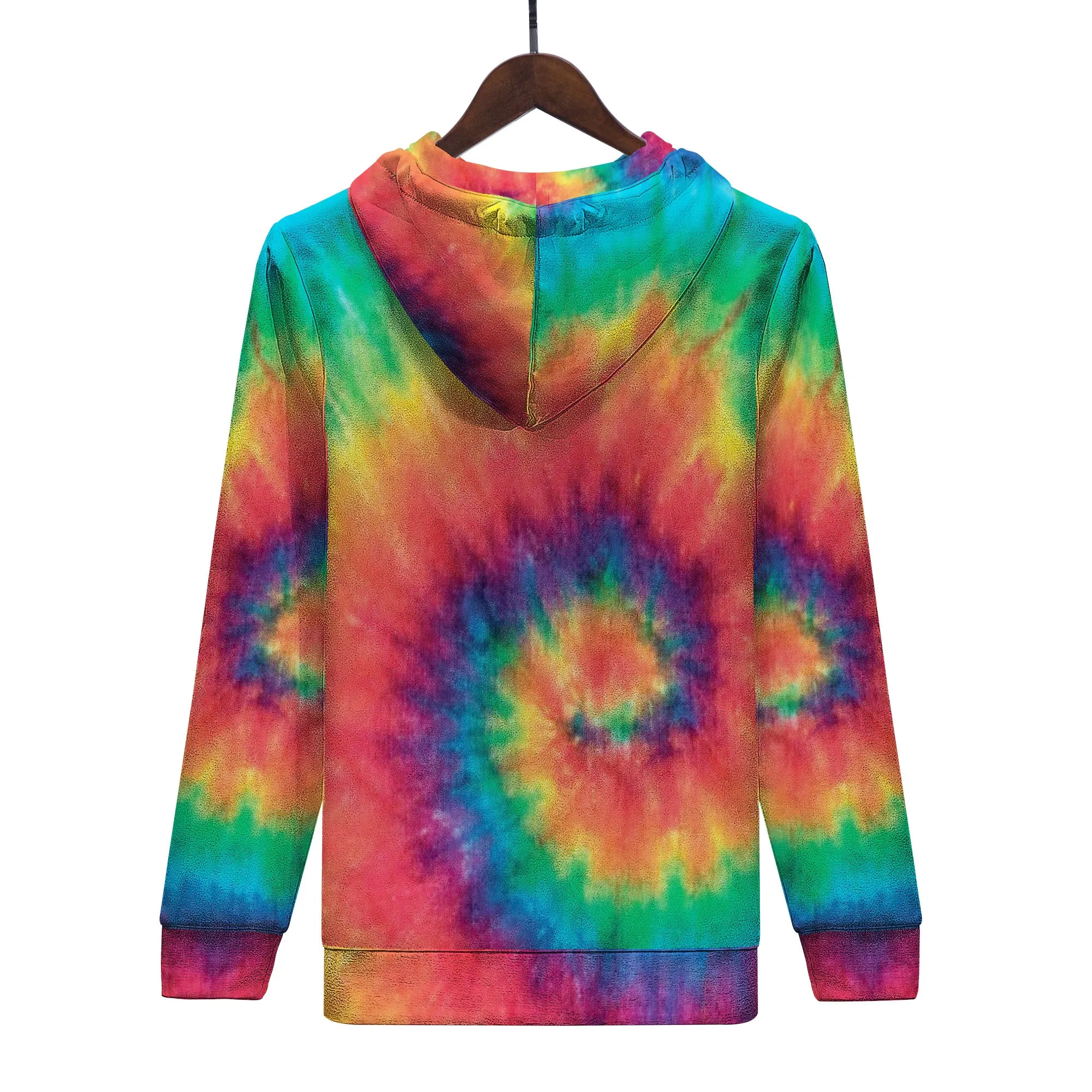 Rainbow Swril Tie Dye Men/Unisex Premium Adult Hoodie