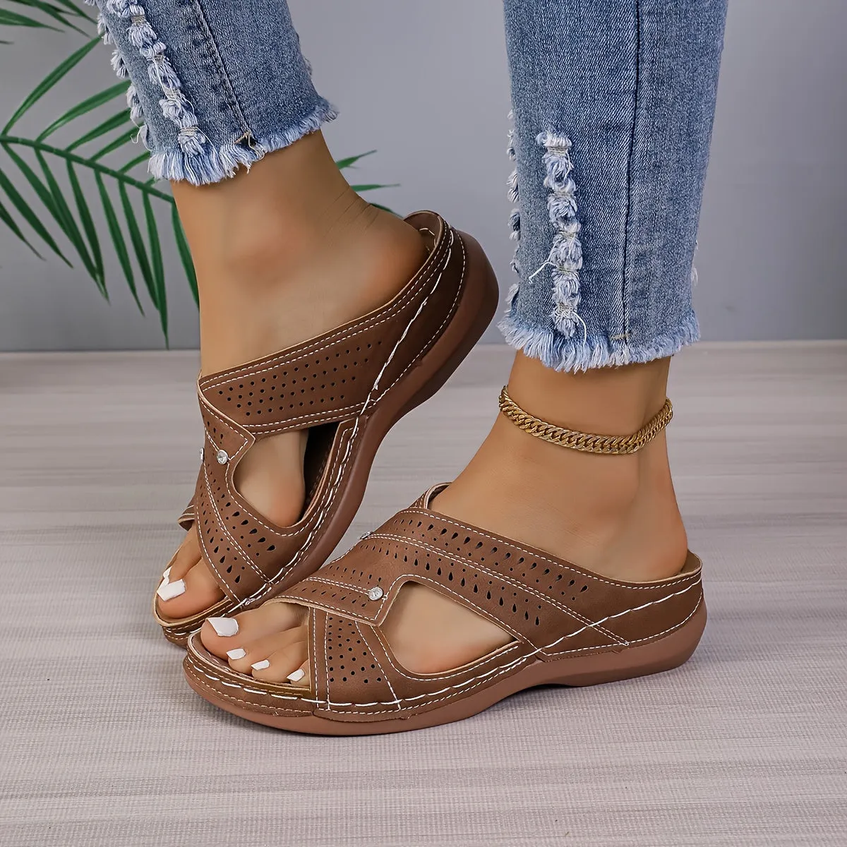 Renate - Casual leather orthopedic sandals