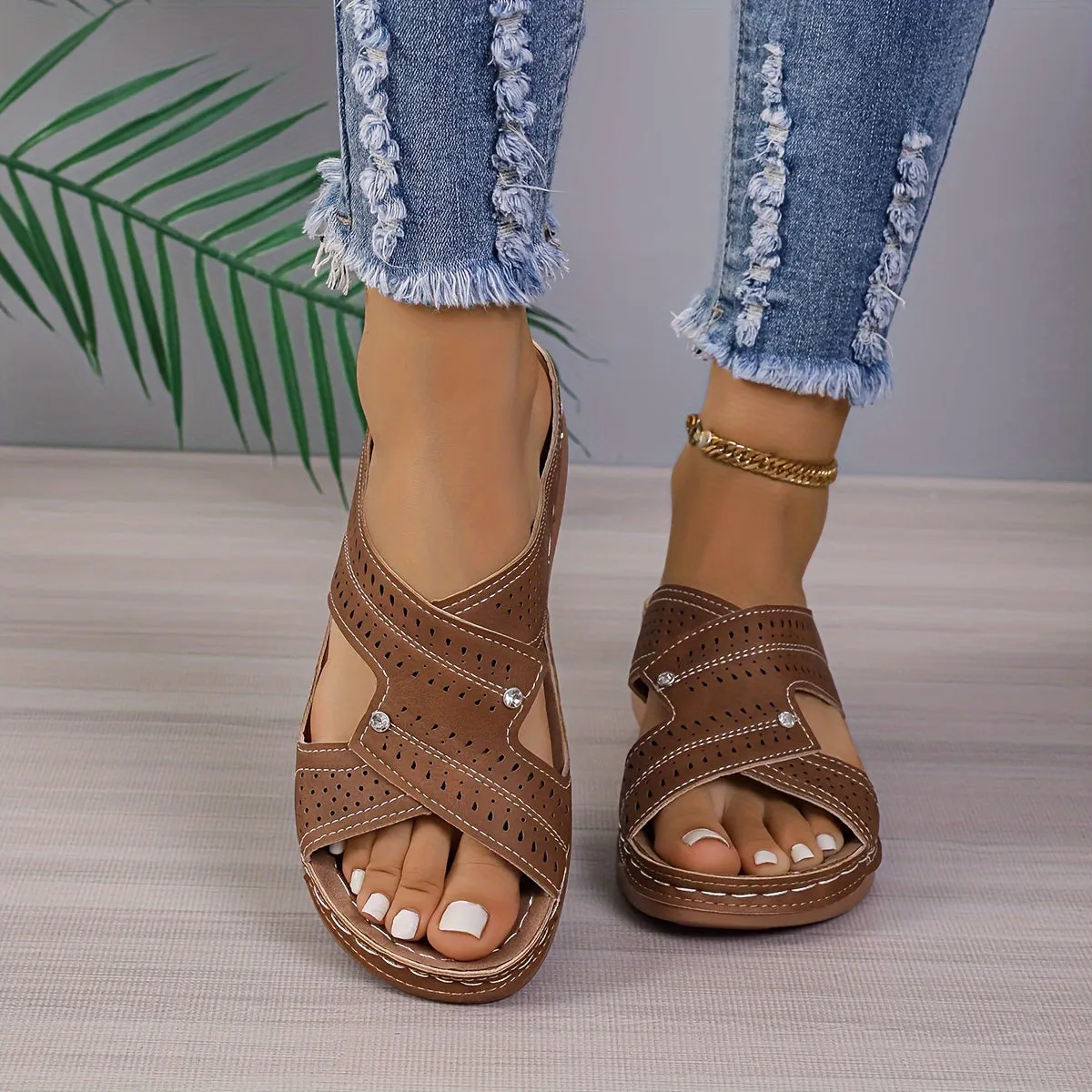 Renate - Casual leather orthopedic sandals