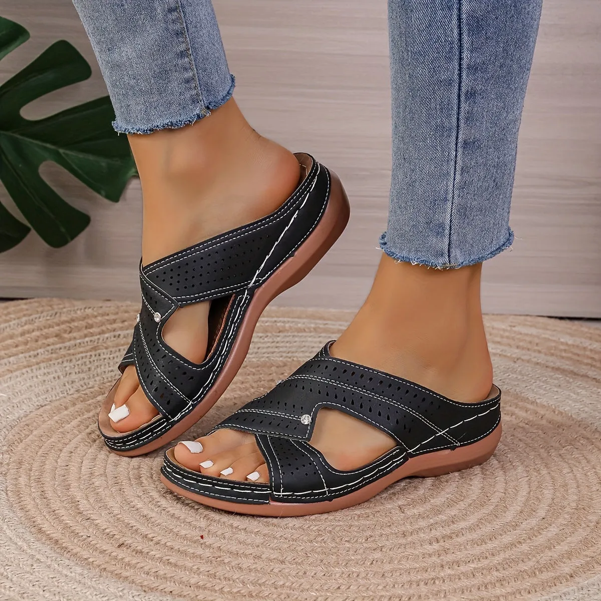 Renate - Casual leather orthopedic sandals