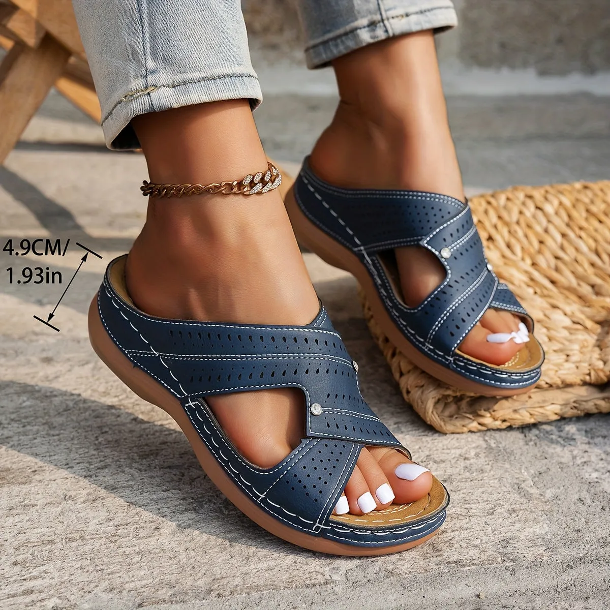 Renate - Casual leather orthopedic sandals