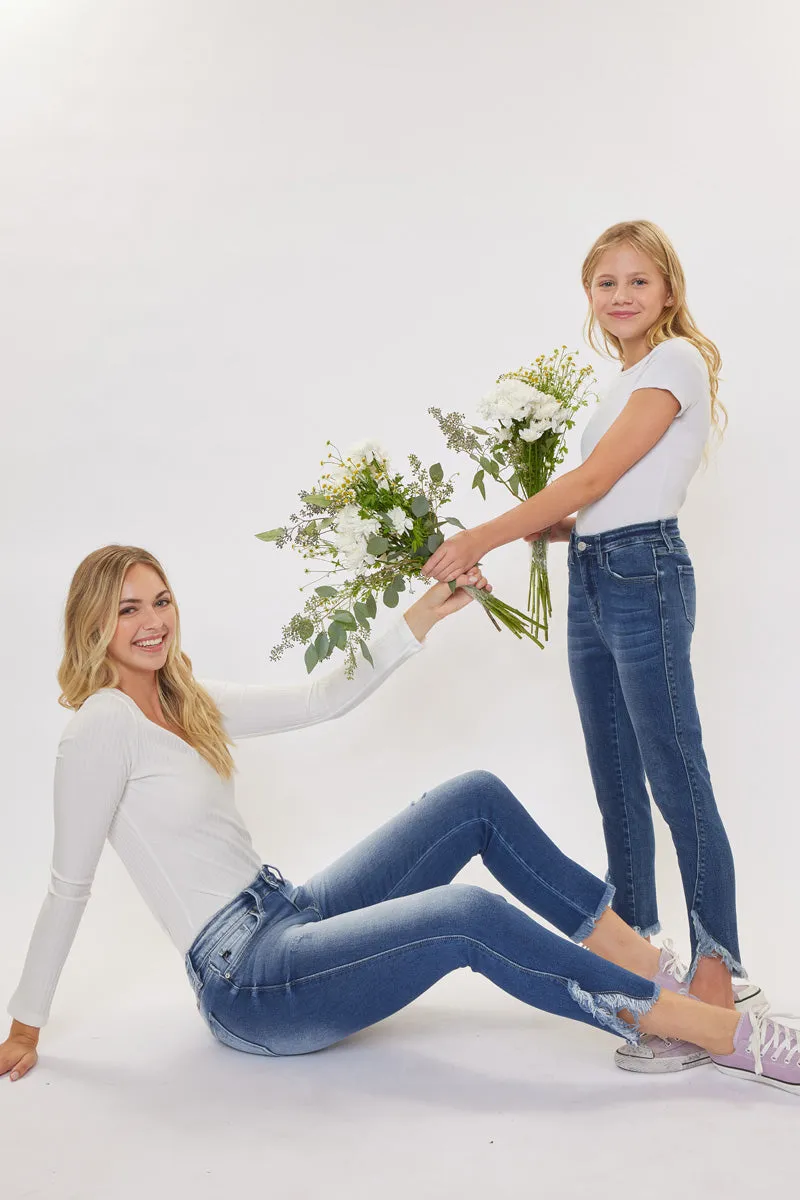 Rio High Rise Ankle Skinny Kid Jeans