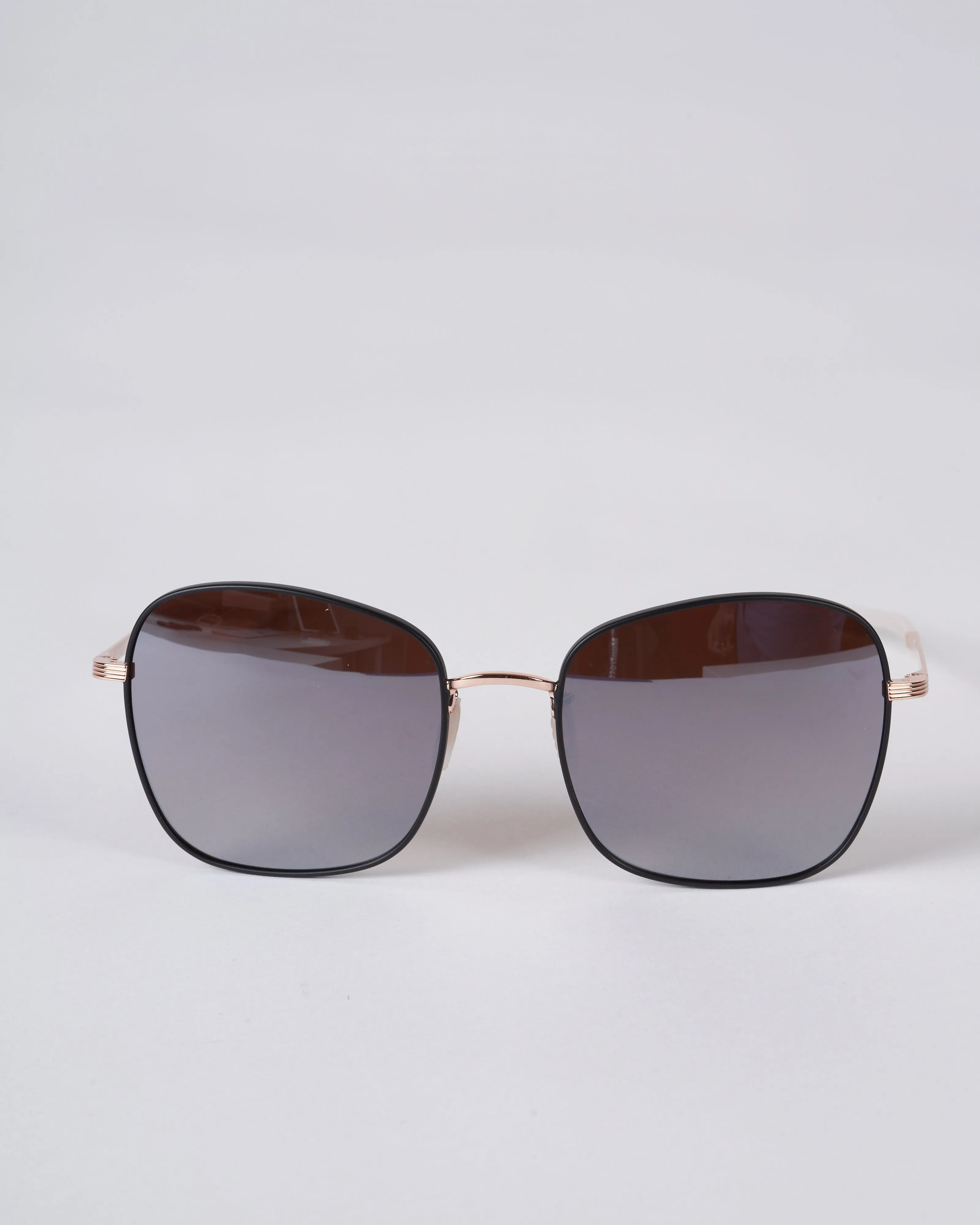 sabine - matte black and rose gold mirror