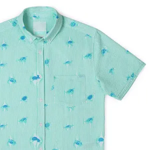 Sea Turtles – Stretch Seersucker Short Sleeve Shirt
