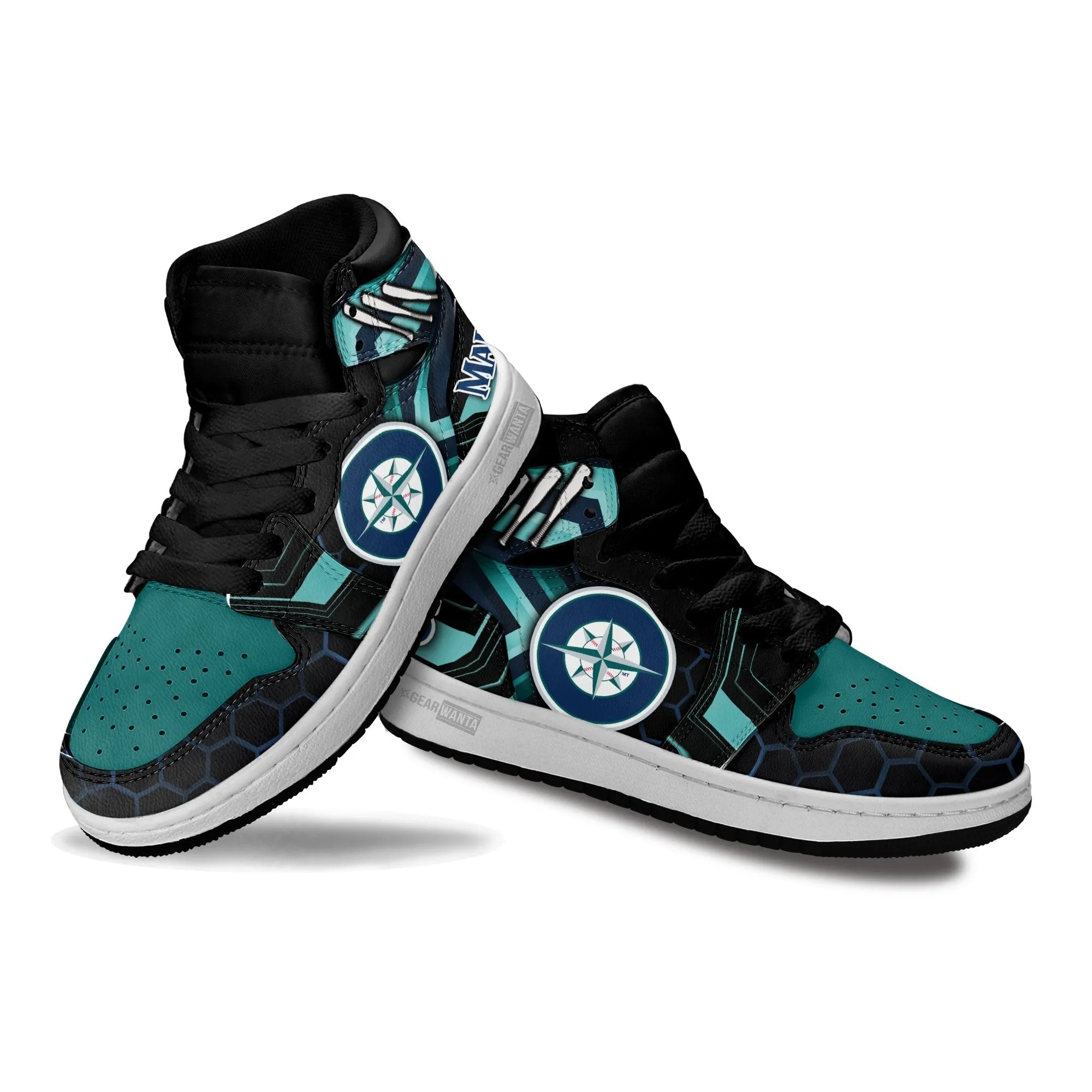 Seattle Mariners Kid J1s Sneakers Custom