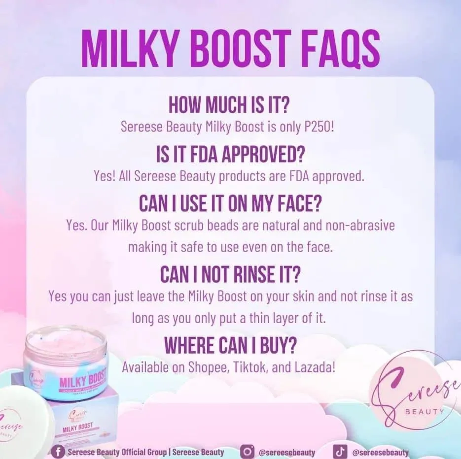 Sereese Beauty Milky Boost Intense Whitening Whipped Scrub (EXP OCT 2024)