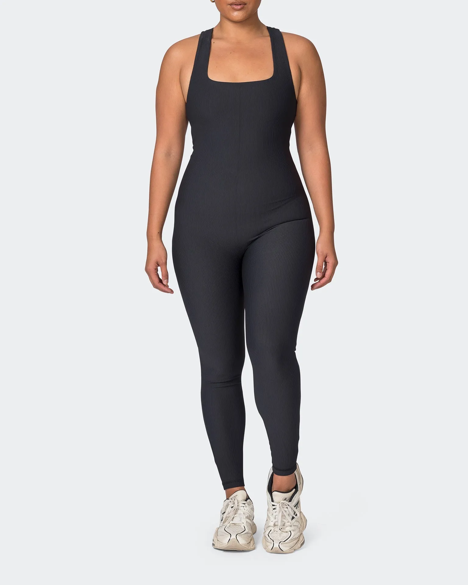 Snatched Rib One Piece - Black