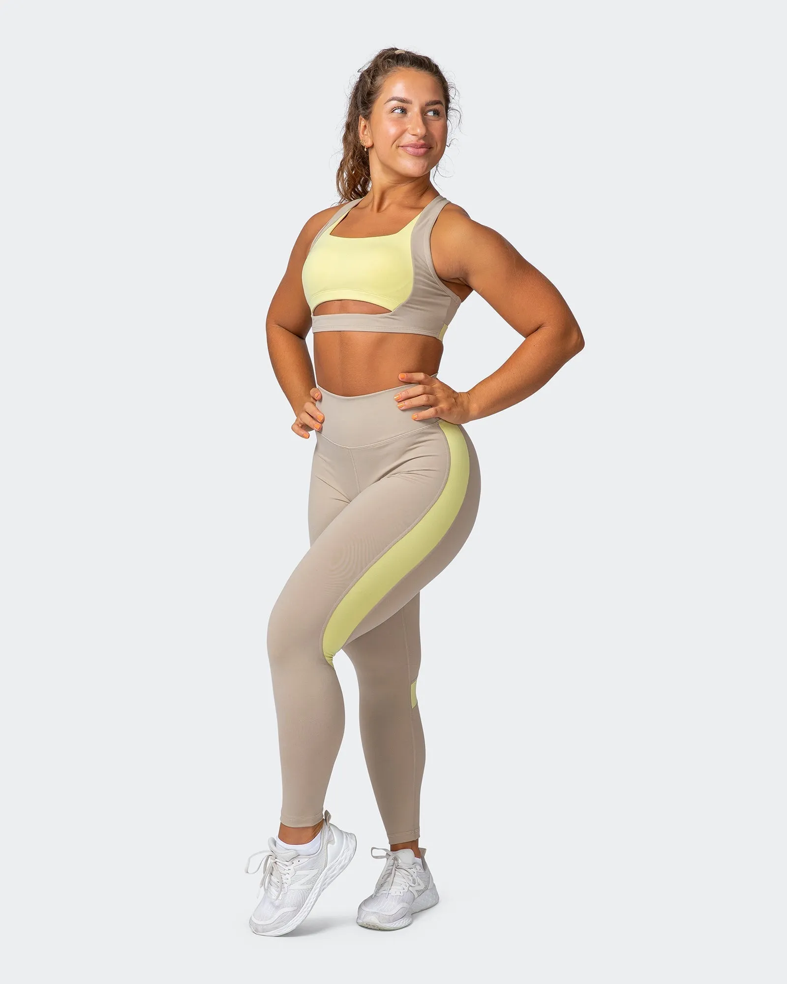 Sunlight Signature Scrunch Ankle Length Leggings - Bone
