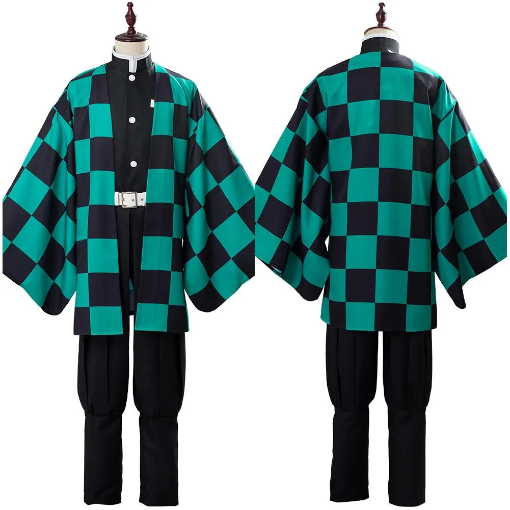 Tanjiro Kamado Robe Halloween Outfit Cosplay Costume