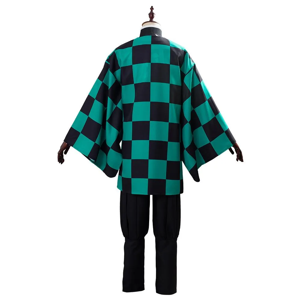 Tanjiro Kamado Robe Halloween Outfit Cosplay Costume