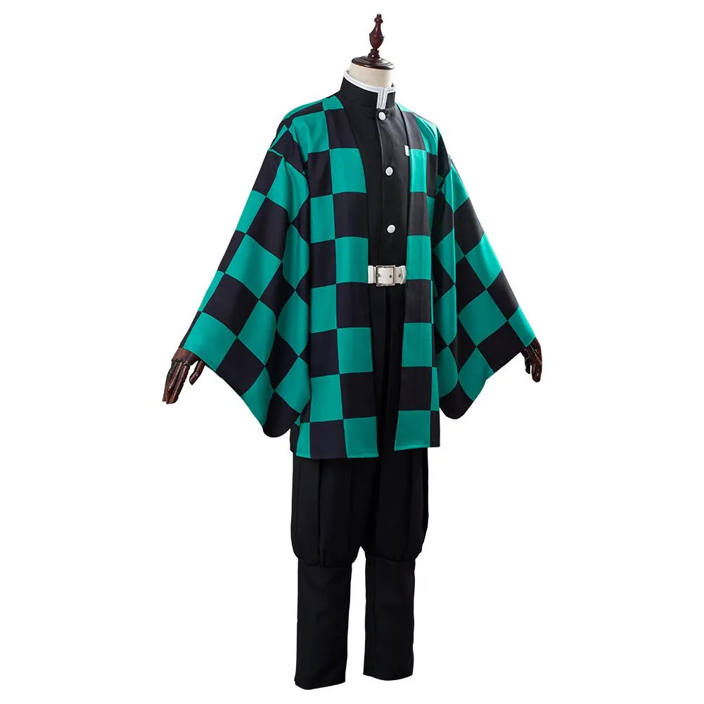 Tanjiro Kamado Robe Halloween Outfit Cosplay Costume