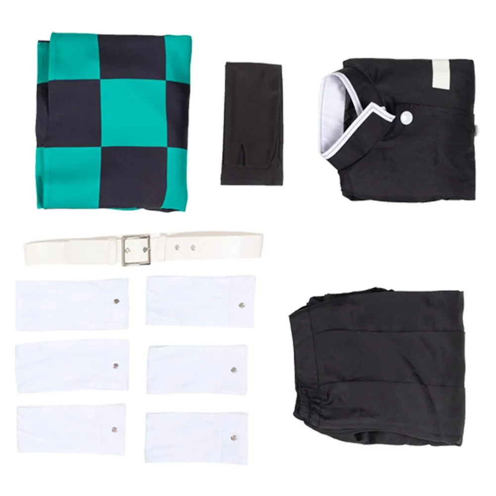 Tanjiro Kamado Robe Halloween Outfit Cosplay Costume