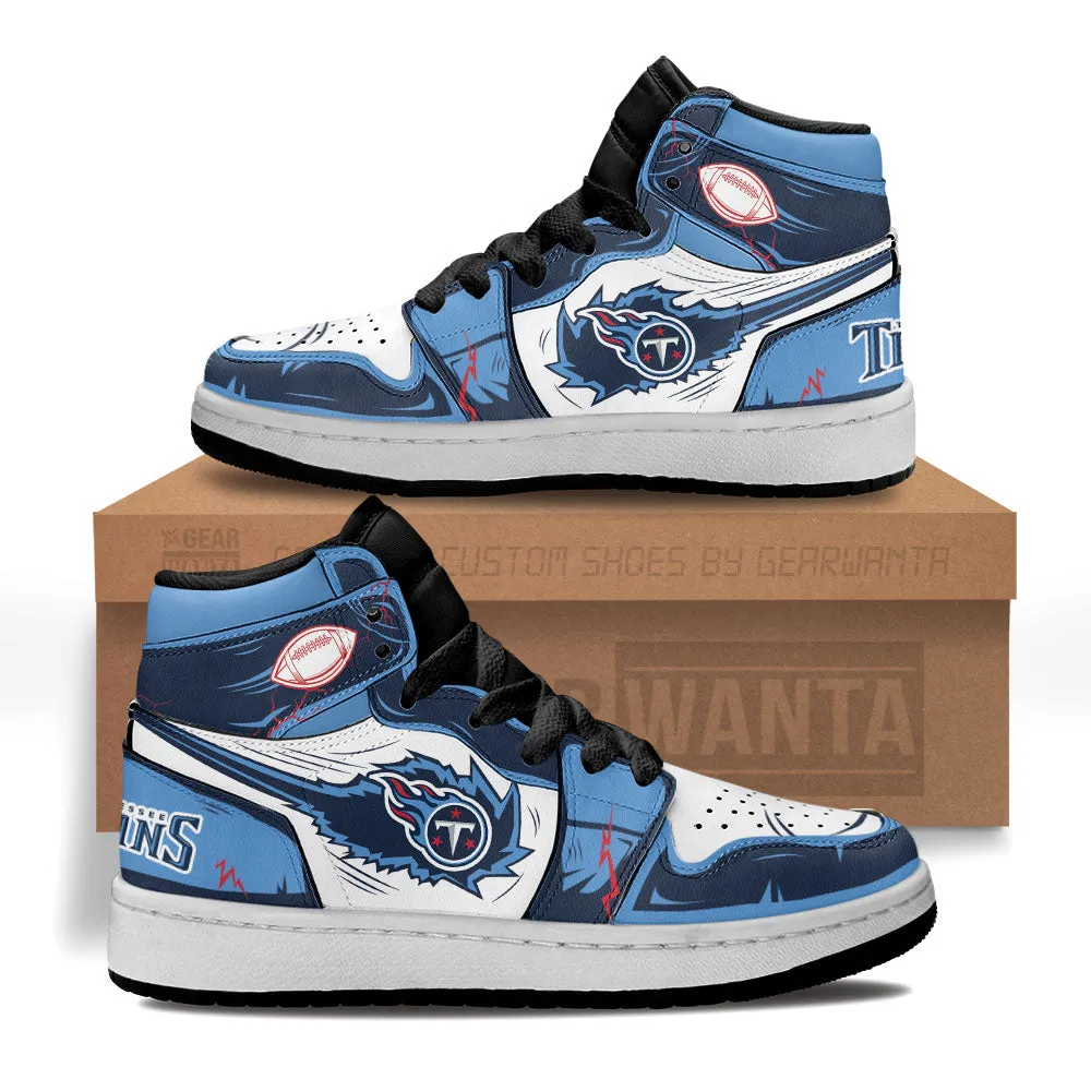 Tennessee Titans Kid J1s Sneakers Custom