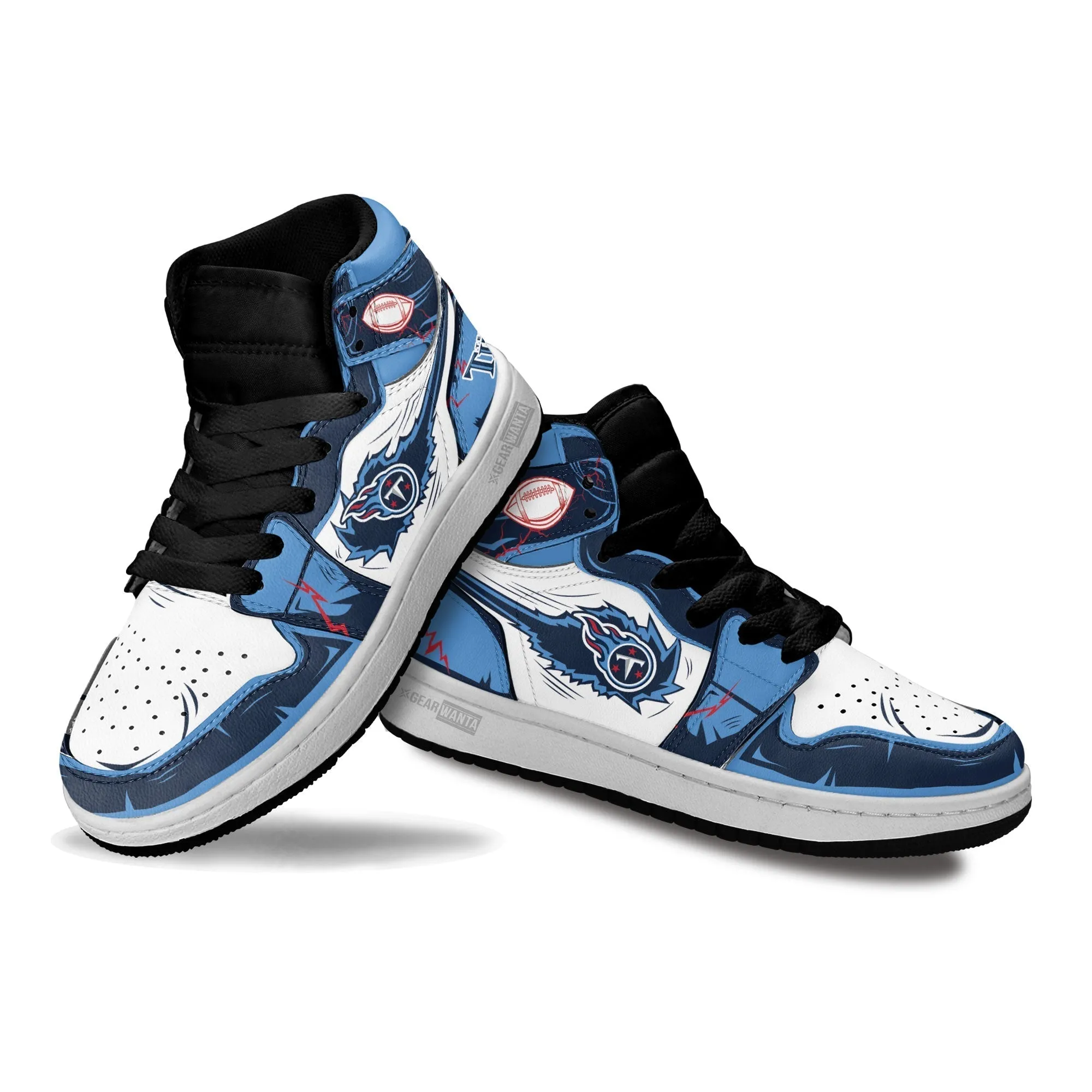 Tennessee Titans Kid J1s Sneakers Custom