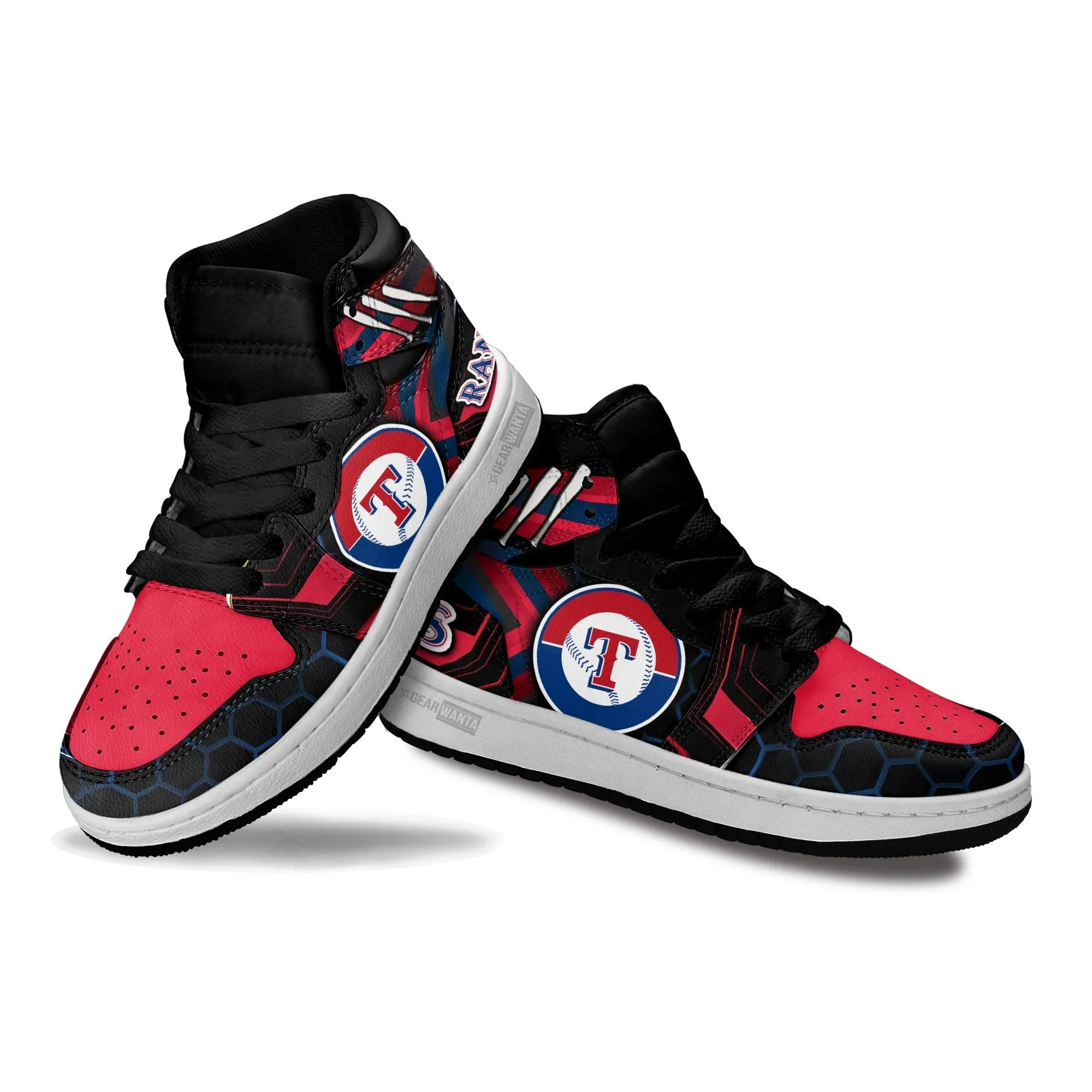 Texas Rangers Kid J1s Sneakers Custom