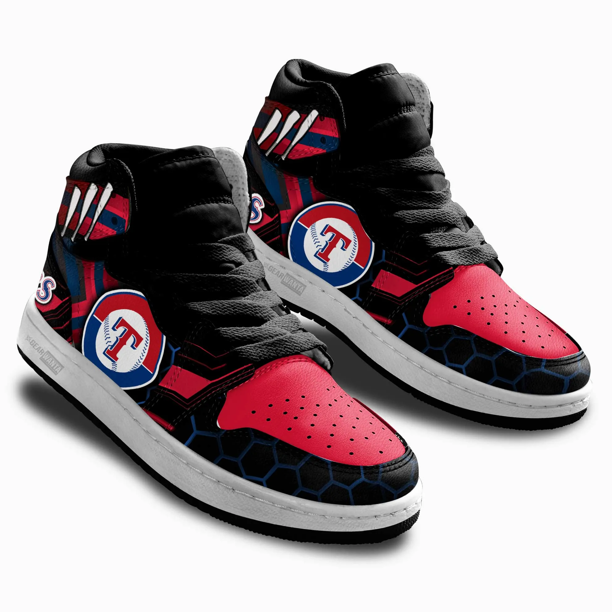 Texas Rangers Kid J1s Sneakers Custom