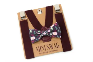 The Kid Bow Tie   Suspender Set- Various Colours
