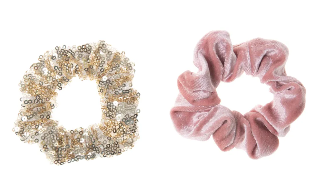 The Sequin and Velvet Scrunchies (Set x2) - KIDS