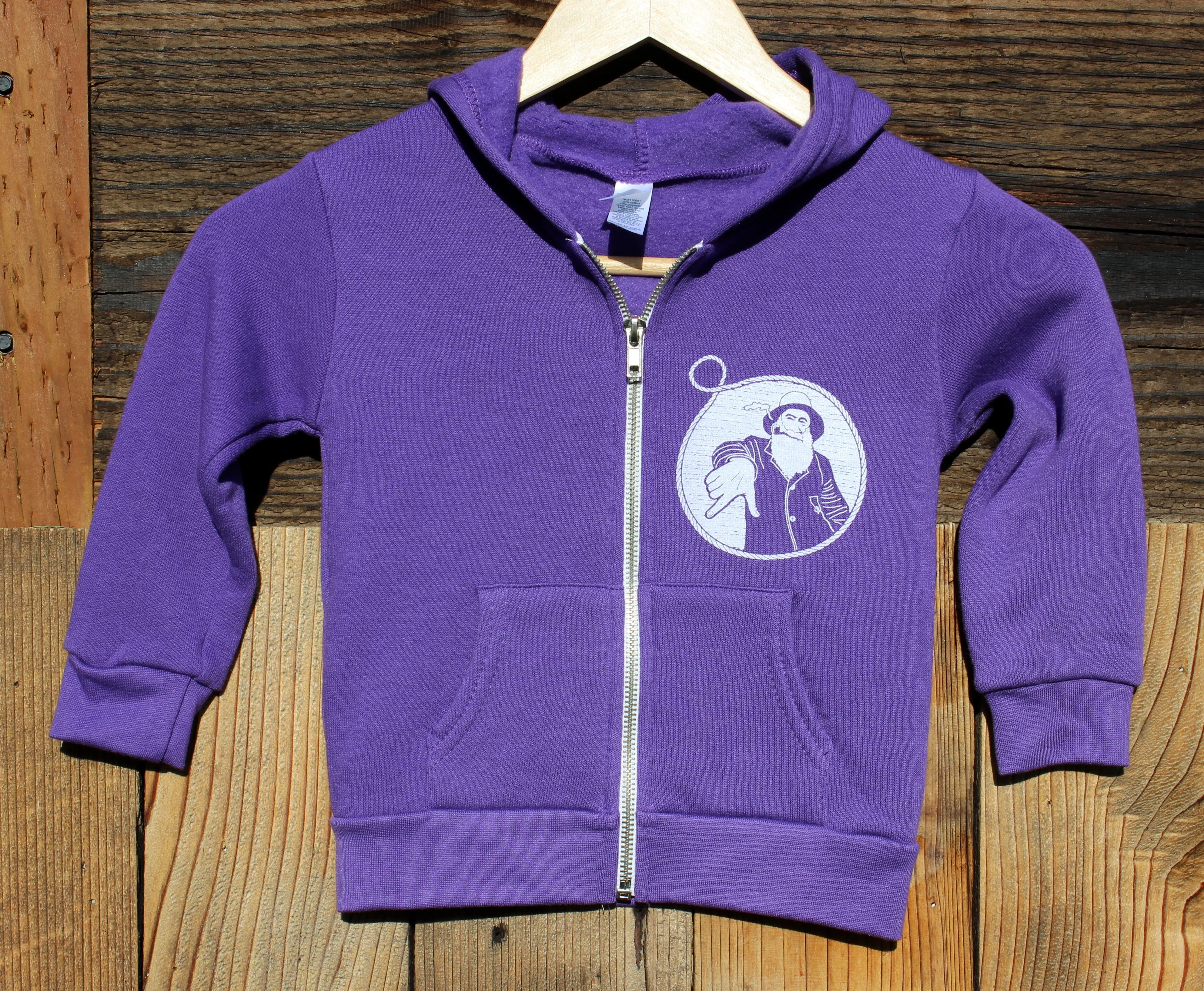 Toddler Purple Captain Doug Zip-Up Hoodie