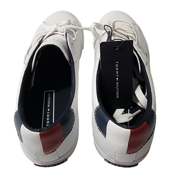 Tommy Hilfiger Men's Sneaker White Size 10 Memory Foam Insole Lace up
