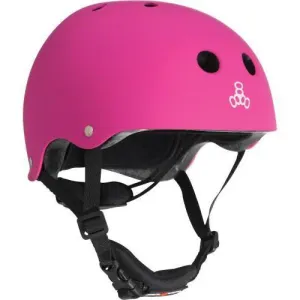 Triple 8 LIL 8 Certified Youth Helmet Neon Pink Rubber