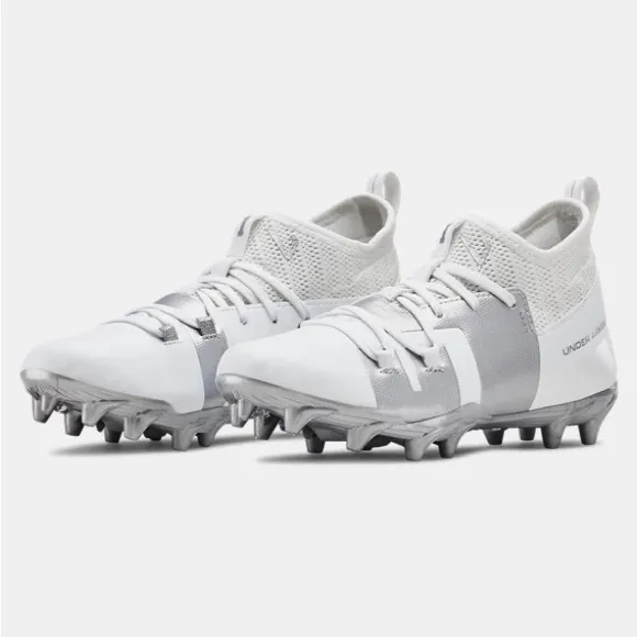 Under Armor Boys' UA C1N MC Jr. Football Cleats in White