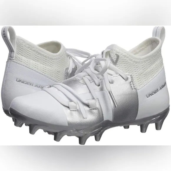 Under Armor Boys' UA C1N MC Jr. Football Cleats in White