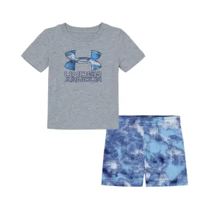 Under Armour Boy's Sand Camo Big Logo Set - Mod Gray